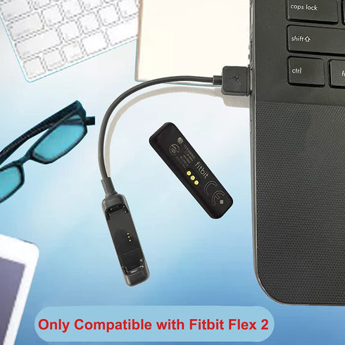 Compatible with Fitbit Flex 2 Charger Cable (2Pack, 30cm/1ft), USB Charger Charging Cable for Fitbit Flex 2 (Black, 2Pack)......