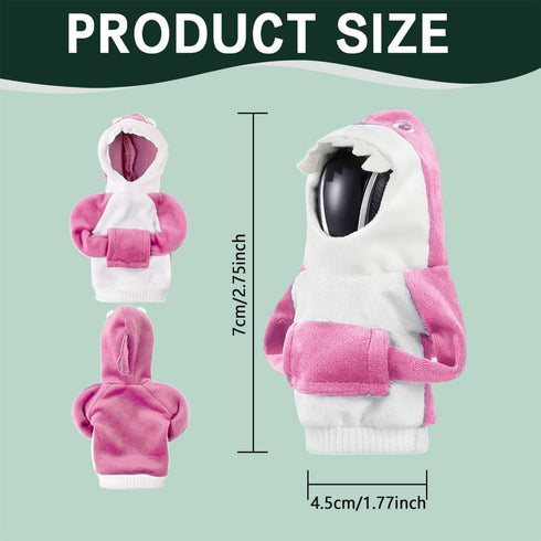 Car Gear Shift Cover, Car Shift Knob with Shark Hoodie, Winter Warm Hoodie Gear Shift Cover, Car Accessories and Decorations Cute Shift Knob Cover...