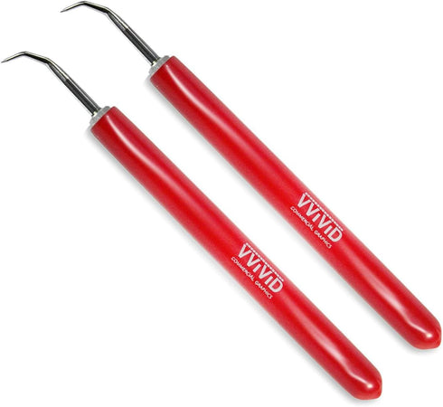 VViViD Comfort Grip Stainless Steel Craft Vinyl and Paper Weeding Tool for Siser, Silhouette and Cameo (Value Pack - 2 Comfort Grip Weeder Pack)...