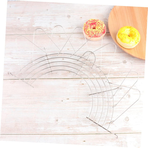 Hemoton 2Pcs Tempura Rack Semi- Wok Fry Pan Pot For Fry Pan Drainer Rack For Tempura Fried Chicken (32cm Silver)...