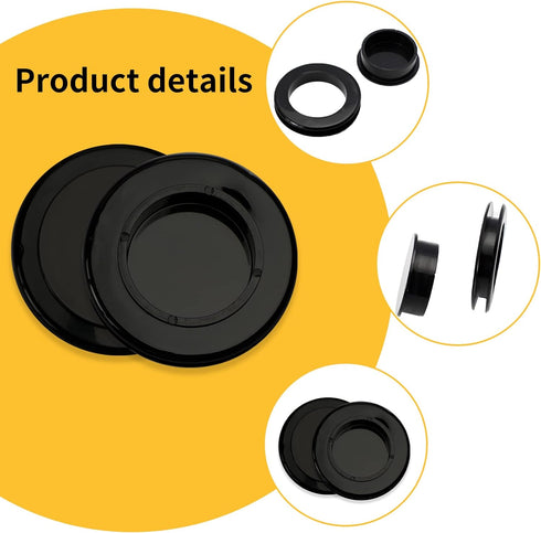 4Pcs 2 Inch Patio Table Umbrella Hole Ring, Silicone Umbrella Hole Ring Plug with Cap for Patio Table Garden Beach Table...