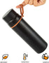 Insulated Water Bottle-Stainless Steel Vacuum Coffee Cup with Handle,Flask Double Walled Sport Travel Mug with Leakproof Lid,Keep Hot & Cold 12 Ho...