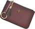 Coin Purse Change Wallet Pouch Leather Card Holder with Key Chain Tassel Zip(Burgundy)...
