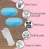 Baby Finger Toothbrush (Set of 2) - Silicone Baby Toothbrush with 2 Cases in Blue - Toddler Training Toothbrush - Newborn Oral Massager - Easy Ora...