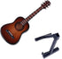 Dselvgvu Wooden Miniature Guitar with Stand and Case Mini Musical Instrument Replica Collectible Miniature Dollhouse Model Home Decoration (Classi...