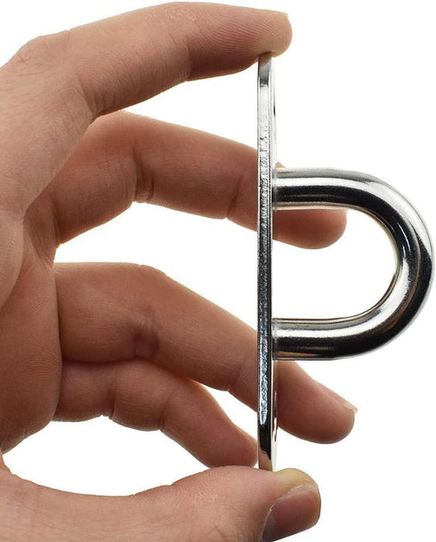 Pad Eye Plates U Shaped Hook M8 Oblong Anchor Staple Ring Fastener Snap Screw Welded Well Hold up Climate Strong No Location Limited for Hammock S...