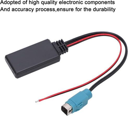 Acouto Bluetooth AUX in Cable Adapter Stereo Input Cable Bluetooth Adapter Replacement for Alpine CDE?W203Ri X303 X305 X301 for CDA-9852/E for CDE...