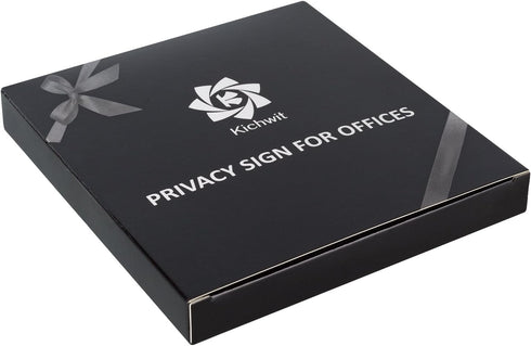 Kichwit Privacy Sign, Do Not Disturb, Out of Office, Please Knock, in a Meeting, Conference Sign for Offices, Square Shaped, 4.9 Inch, Silver...