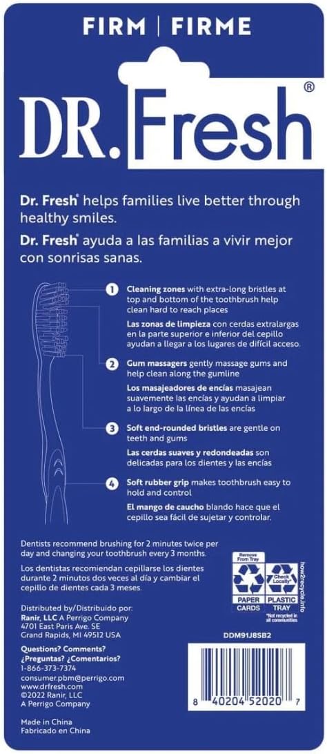 Dr. Fresh 6 Pack Firm Toothbrushes...
