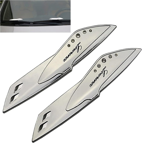 2 PCS Car Wiper Plus Pressure Pads Fixed Wind Wipes Wiper Plus Chip Decoration Wing, Windshield Wiper Blade, Automotive Replacement Windshield Wip...