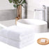 Lin Cotton Hand Towels, Soft & Highly Absorbent Hand Towel for Bathroom,White 2 Pack,14 x 30 Inch...