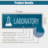 9"x3" Laboratory Sign Self-adhesive Door Wall Window Signage for House Home Office School (Blue)...