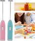 2 Pcs Mini Hand Mixer, High Frequency Motor One Hand Control Rustproof Stainless Steel Material Electric Stirrer for Household Coffee Painting Col...