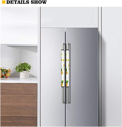Snilety Retro Daisy Designs Refrigerator Door Handle Covers Set of 2 Flower Decor for Home Kitchen,Kitchen Appliances Protection Gloves