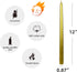 Zest Candle Inch, Metallic Bronze Gold 12-Piece Taper Candles, 12 inch, Count...