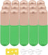 15Pcs Green Glass Roller Bottles 5ml Roll-on Bottles Refillable Empty Rolling Bottles Roller Vials Container for Essential Oil Perfume Skincare, 3...