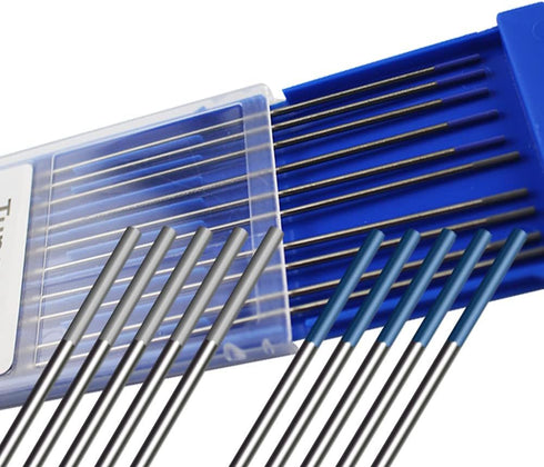 TIG Welding Tungsten Electrodes 5-Pack 2% Lanthanated 1/16" & 5-Pack 2% Ceriated 1/16" (5pcs WL20 Blue, 5pcs WC20 Gray)...