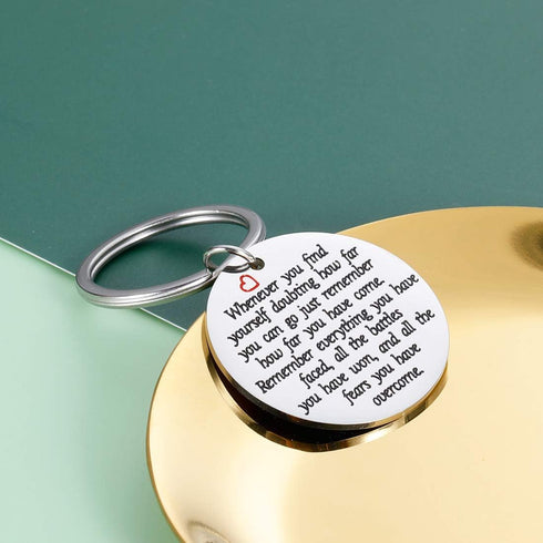 Divorce Gifts for Women Sobriety Sympathy Keychain Cancer Survivor Awareness Strong Gift Birthday Back to School Supplies...