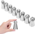 Russian Piping Tips 8 Pcs/Set, Messar Stainless Steel Russian Piping Ball Tips Frosting Icing Piping Nozzles Set Flower Cake Decorating Tips Kit f...