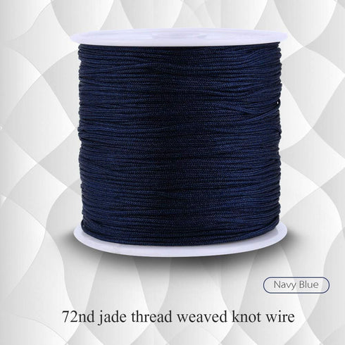 Nylon Beading String Knotting Cord, 100M x 0.8mm Mult-use Nylon Thread Knotting Cord Rattail Trim for DIY Jewellery Chinese Knot Making Window Bli...