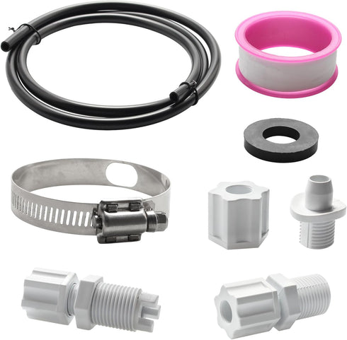 CL200 Offline Chlorinator Hose Swimming Pool Tubing Connection Kit with Saddle Connectors Clamps and Check Valve Control Valve Fits for CLX220PAK,...