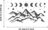 BENECREAT Moon Phase Mountain Stainless Steel Stencils, 7x4 inch Sun Reusable Painting Template for Painting, Wood Burning, Journaling...