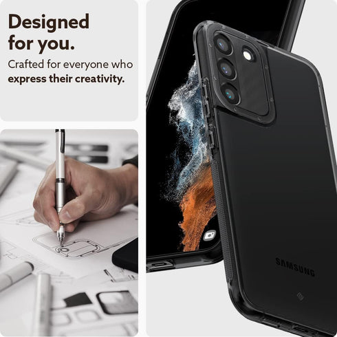 Caseology Skyfall Clear Case Compatible with Samsung Galaxy S22 Case 5G (2022) - Royal Black...