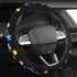Embroidery Cute Steering Wheel Cover-Deluxe Floral Car Decor,Anti-Slip,Sweat Absorption,Universal 15 inch (floral1)...