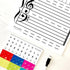 Magnetic Dry Erase Board Notes Reading Board Small Dry Erase Whiteboard for Music Class Classroom Music Teacher Piano...