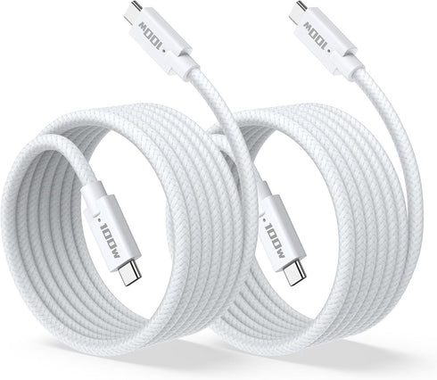 USBC to USBC 10 ft 2Pack, 100W USB C to USB C Cable, 5A USB C to C Fast Charging Cable, Type C to Type C for iPhone 15 Pro Max, MacBook Air,iPad P...