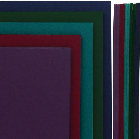 PA Paper Accents Stash Pack Cardstock Pack 8.5" x 11" Jewel Tones, colored cardstock paper for card making, scrapbooking, printing, quilling and c...