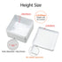 LeMotech Junction Box with Reserved Holes ABS Plastic Electrical Box IP55 Waterproof Dustproof Project Enclosure for Electronics White 3.1 x 3.1 x...
