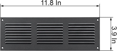Vent Systems 12'' x 4'' Inch - Anthracite - Air Vent Cover Metal Air Return Grill with Built in Pest Guard Screen HVAC Vent Cover for Home Improve...