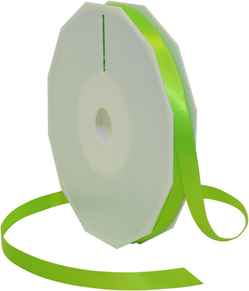 Morex Ribbon Neon Brights Satin, 3/8-inch by 50-Yard, Key Lime, Silk Ribbons for Gift Wrapping, Birthday Gifts, Satin Dress for Women, Crafts, Wed...