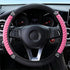 Soft Leather Car Steering Wheel Cover, Universal 15 Inch Colorful Rhinestones Anti-Slip Elastic Steering Wheel Covers for Most Cars, Sparkly Cryst...