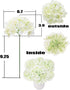 Silk Hydrangea Heads with Stems Artificial Flowers Heads for Home Wedding Decor(Off White 20PCS)...