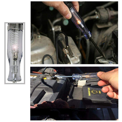6V-12V-24V DC Car Circuit Tester Light, Professional Auto Voltage Continuity Test, Automotive Electrical Volt Test Light/Long Probe for Wire/Fuse/...