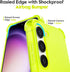 for Samsung Galaxy S23 Case Clear, Neon Bright Vibrant Color, Transparent Jelly Protective Silicone Phone Case for Women Girly Cute, Thin Slim Sof...