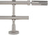 Adjustable Double Curtain Rod, 44-82 Inch, 3/4 Inch Diameter, Brushed Nickel Finish, Wall Mount, Shooting Star Finials...