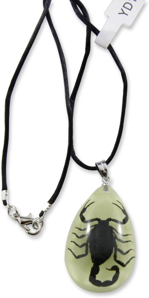 REALBUG Black Scorpion Glow in The Dark Necklace, Small...