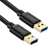 USB 3.0 A to A Male Cable 10Ft,USB to USB Cable USB Male to Male Cable USB Cord with Gold-Plated Connector for Hard Drive Enclosures, DVD Player, ...