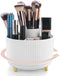 360°Rotating Makeup Organizer, 5 Slot Makeup Brush Holder, Spinning Cosmetic Organizer for Vanity, Bedroom(White)...