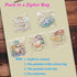 YCOSAN 196 Pcs DIY Keychain Kit - Acrylic Keychain Blanks for Crafts, 2 inch Acrylic Transparent Blanks Discs, Kawaii Key Chains Sticker Kit...