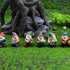 Enchanted Garden Decor: 7-Piece Gnome Miniature Statues, Elf's Joyful Atmosphere Ornaments - Ideal for Gardens, Backyards, Patios, Lawns, Bonsai, ...