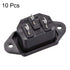 uxcell Panel Mount Plug Adapter AC 250V 10A C14 3-Pins IEC Inlet Module Plug Power Connector Socket Straight Pack of 10...