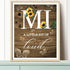 Family Sunflower Butterfly Wall Decor, Inspirational Family a Little Bit of Crazy Loud Love Rustic Wood Sign Wall Art for Living Room Set of 3(8"X...