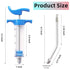 2 Pcs Goats Feed Water Distributor, Reusable, Drench Nozzle, Adjustable Dosage, for Goats, Sheep, Horse, Pig, Dog, Cattle, Cat Supplies (Blue+Oran...