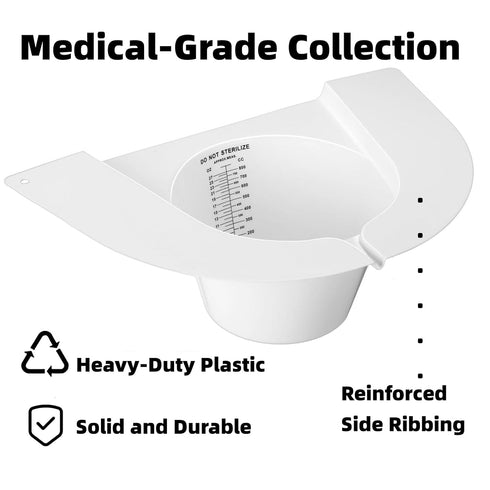 Urine Collection Hat for Toilet, Female Urinal Stool Sample Collection Kit, Toilet Hats to Catch Urine Cups Pee Cup Urine Collector for Women (4 P...