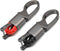 Car Key Fob Keychains Leather Holder Key Chain Sturdy Metal with D-Ring for Men and Women 2 Pack, 1 Pack Black & 1 Pack Red, 360 Degree Rotatable,...