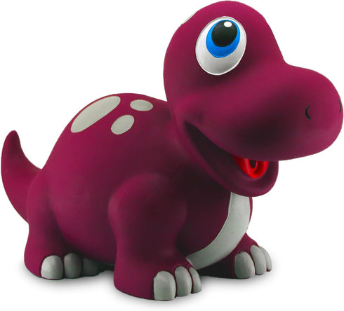 PetSport Naturflex Large Brontosaurus Latex Dog Chew Toy | All-Natural Soft, Squeaky, Non-Toxic Rubber Chew Toy | Safe for Indoor Play | 9"...